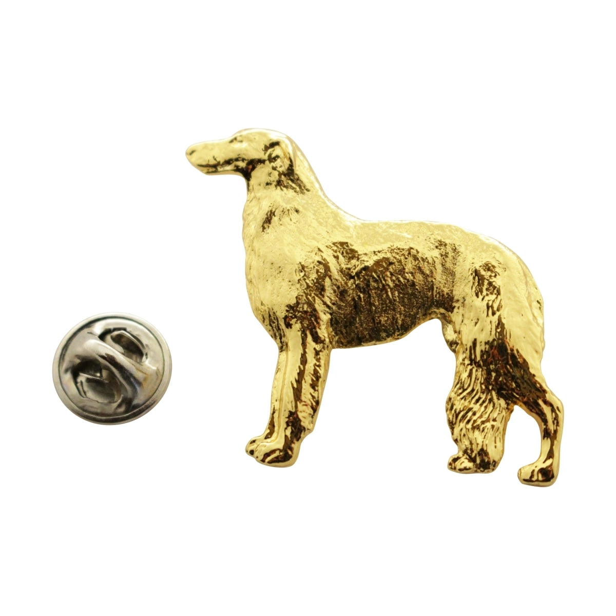 Borzoi Pin ~ 24K Gold ~ Lapel Pin ~ Sarah's Treats & Treasures